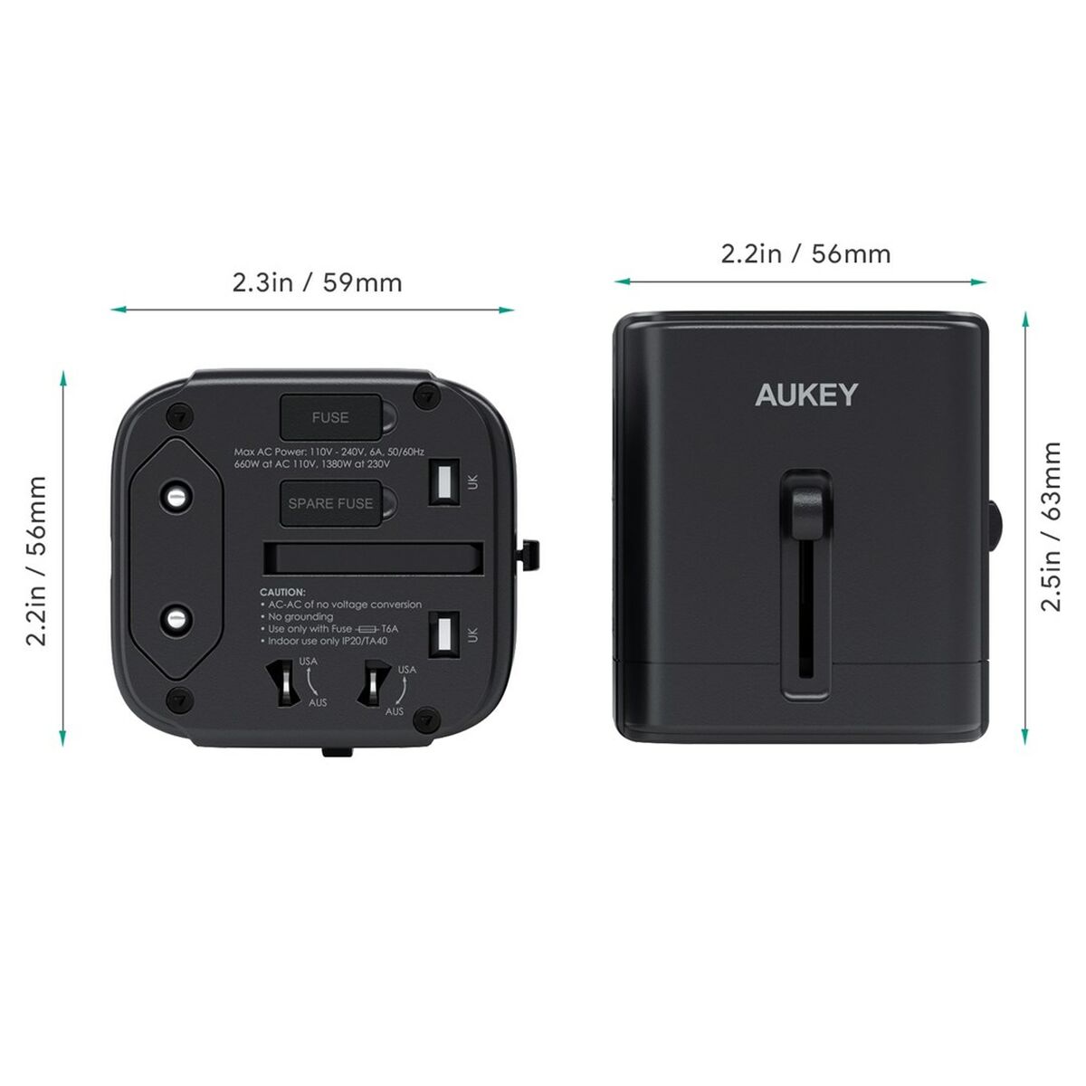 Ցանցային լիցքավորման սարք Aukey PA-TA01 Սև-6