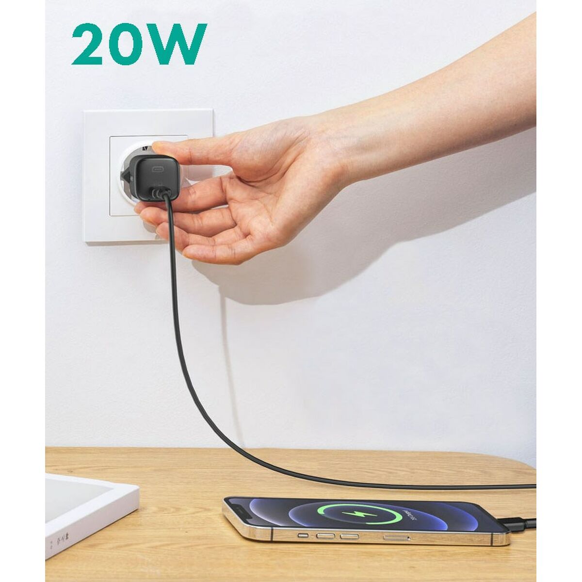 Aukey PA-B1 Black 20 W Mains Charger (1 piece)-5