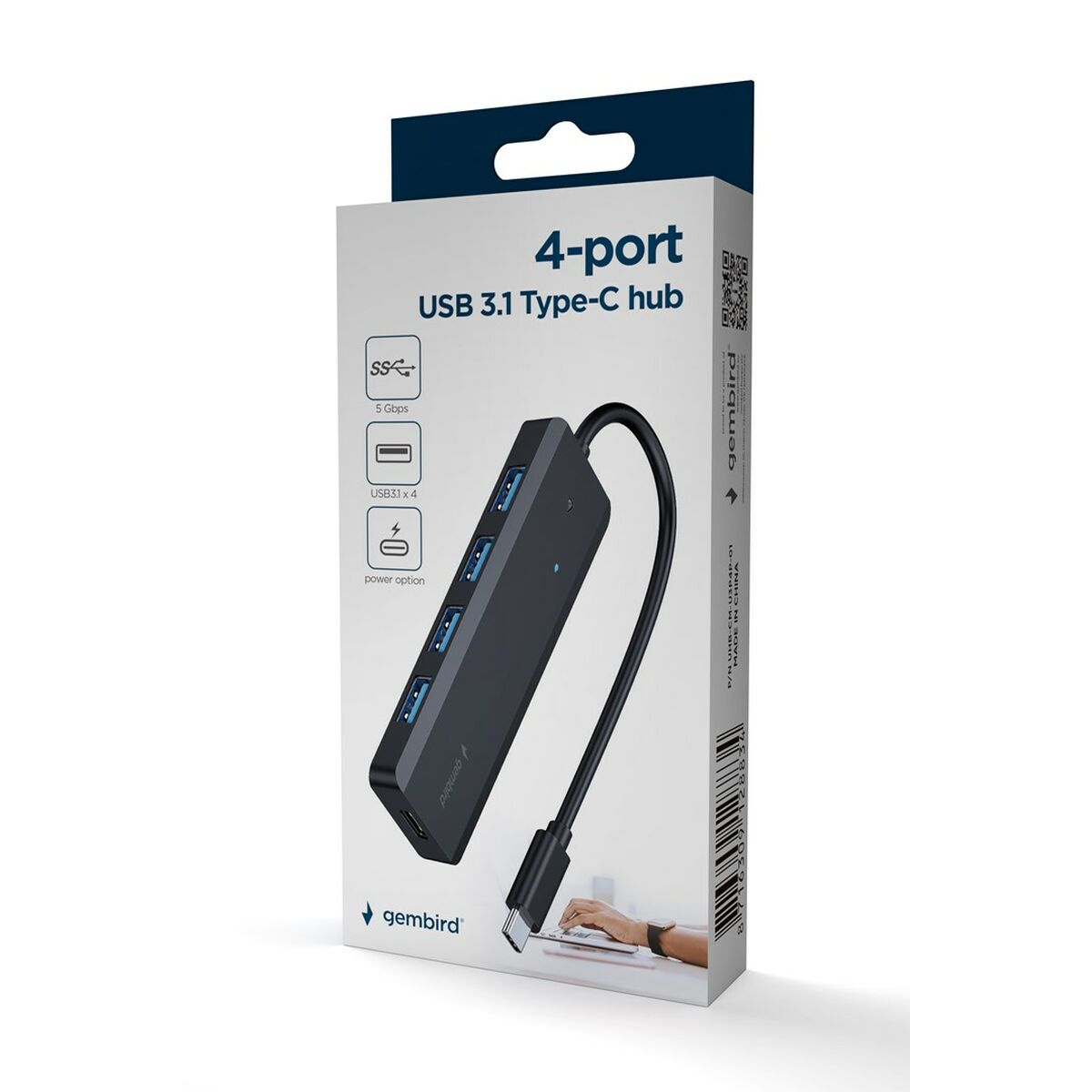 USB-разветвитель GEMBIRD UHB-CM-U3P4P-01-4