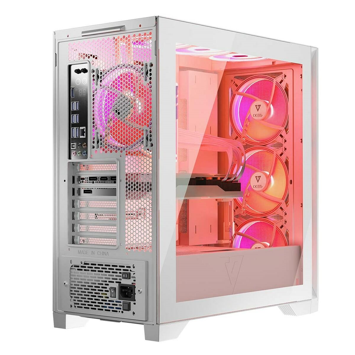 Блок полубашня ATX Galileo Modecom VOLCANO EXPANSE S APEX ARGB Белый-6