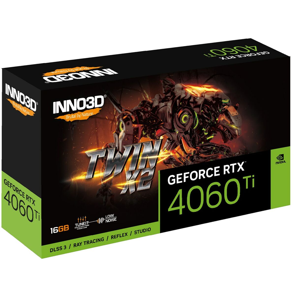Графическая карта INNO3D N406T2-16D6-178055N Geforce RTX 4060 Ti 16 GB GDDR6-3
