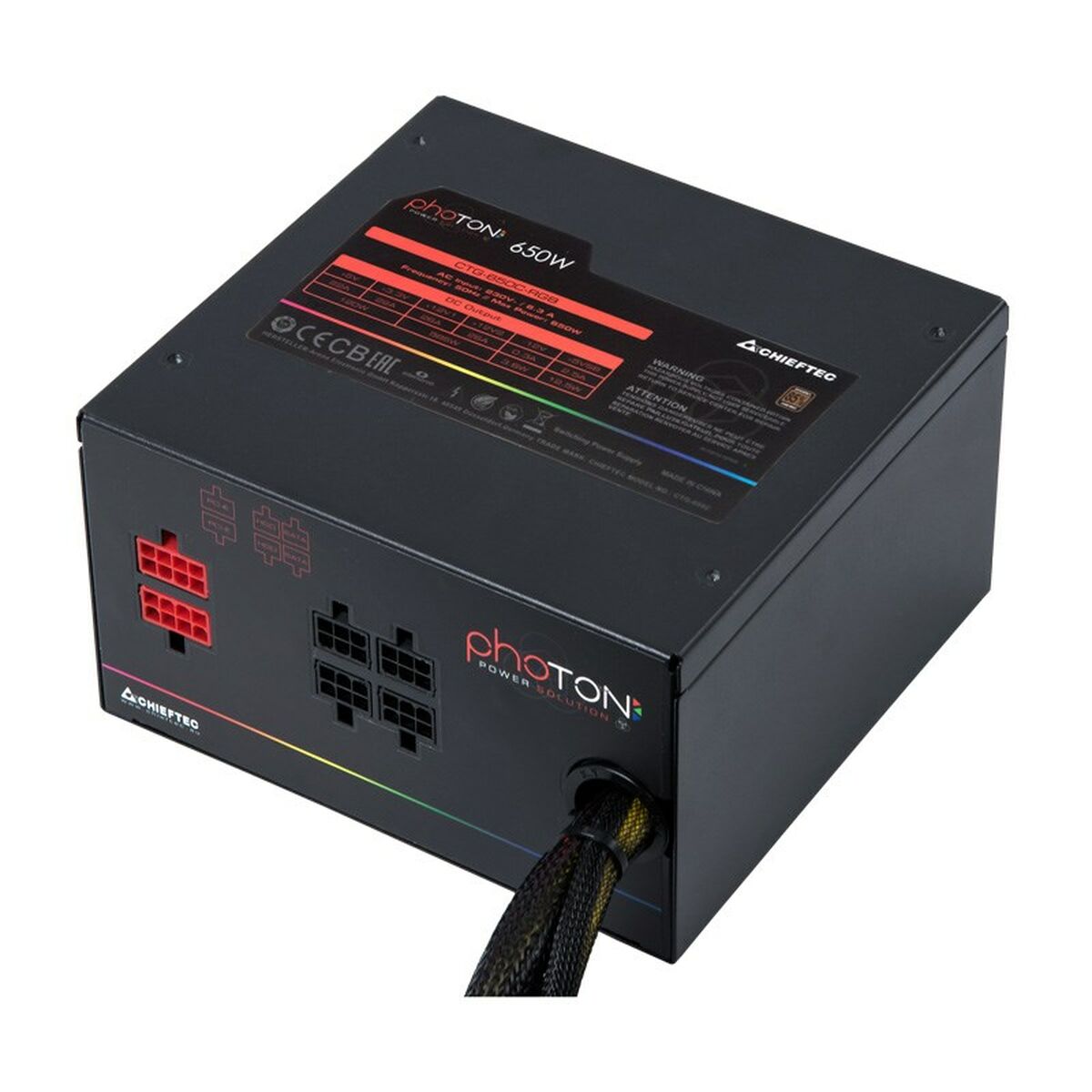 Источник питания Chieftec CTG-650C-RGB ATX PS/2 650 W-4