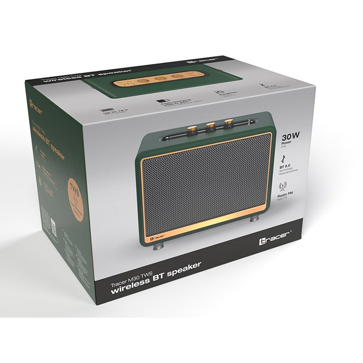 Портативный Bluetooth-динамик Tracer M30 Зеленый 30 W-5