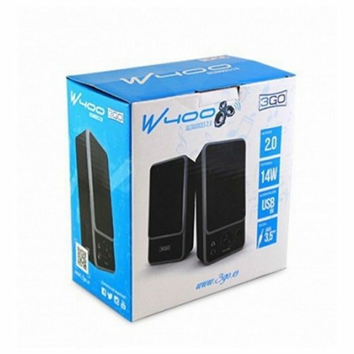 Динамики для ПК 2.0 3GO W400 6W-4