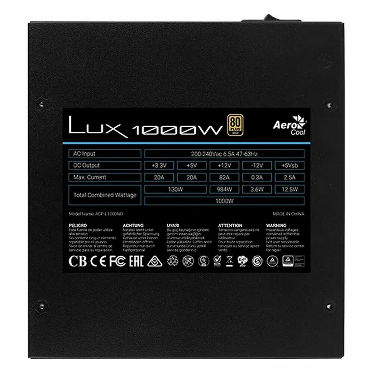 Источник питания Aerocool LUX1000 1000 W 130 W 80 Plus Gold-3