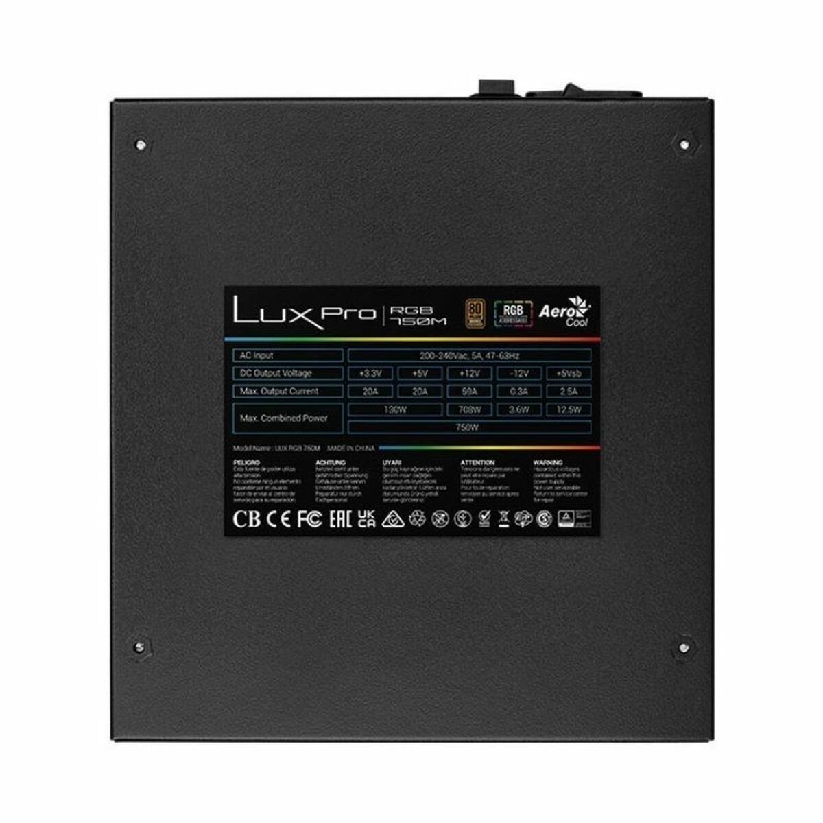 Источник питания Aerocool LUXPRORGB750M ATX 750 W 80 Plus Bronze-5