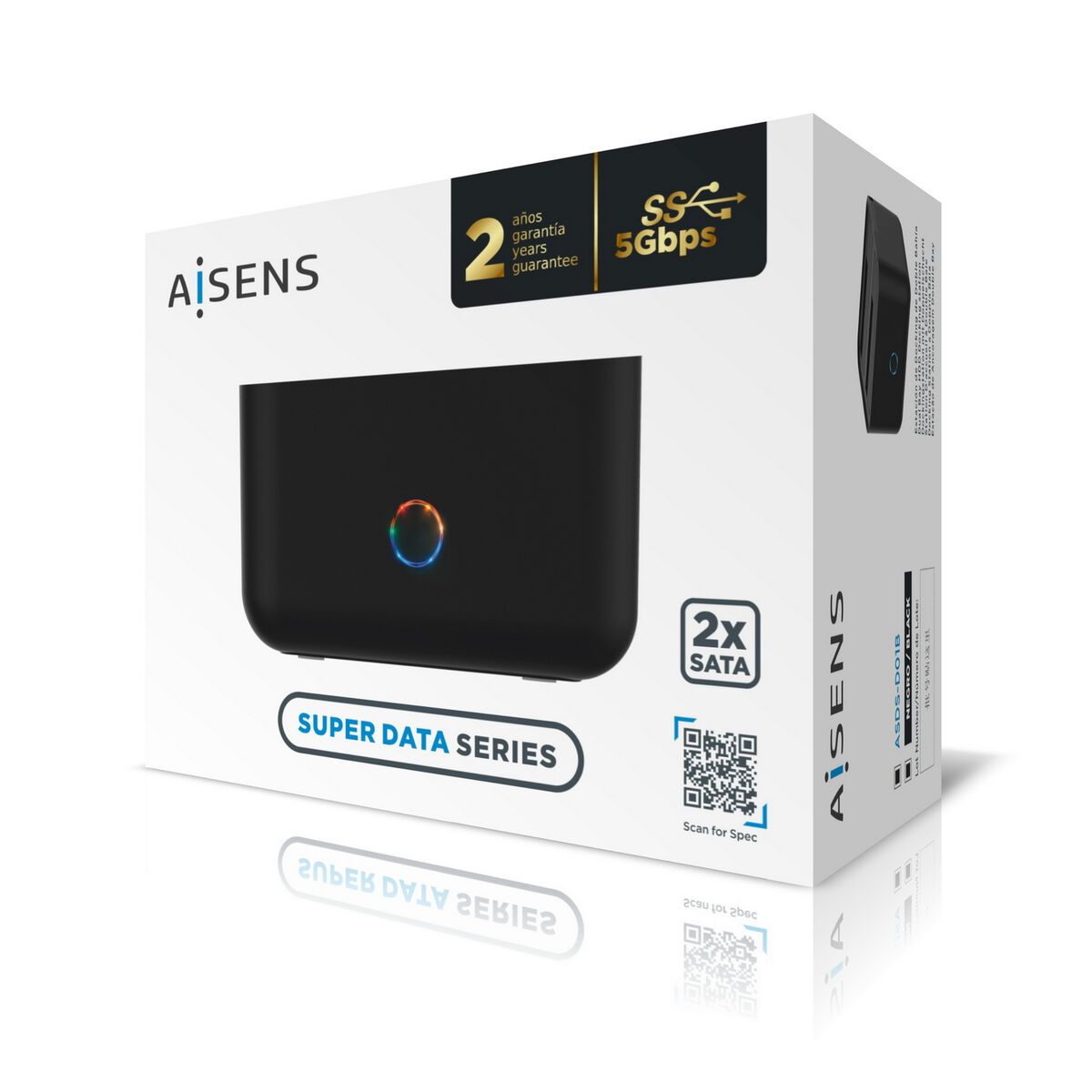 Dock Station Dual Aisens ASDS-D01B Чёрный-6