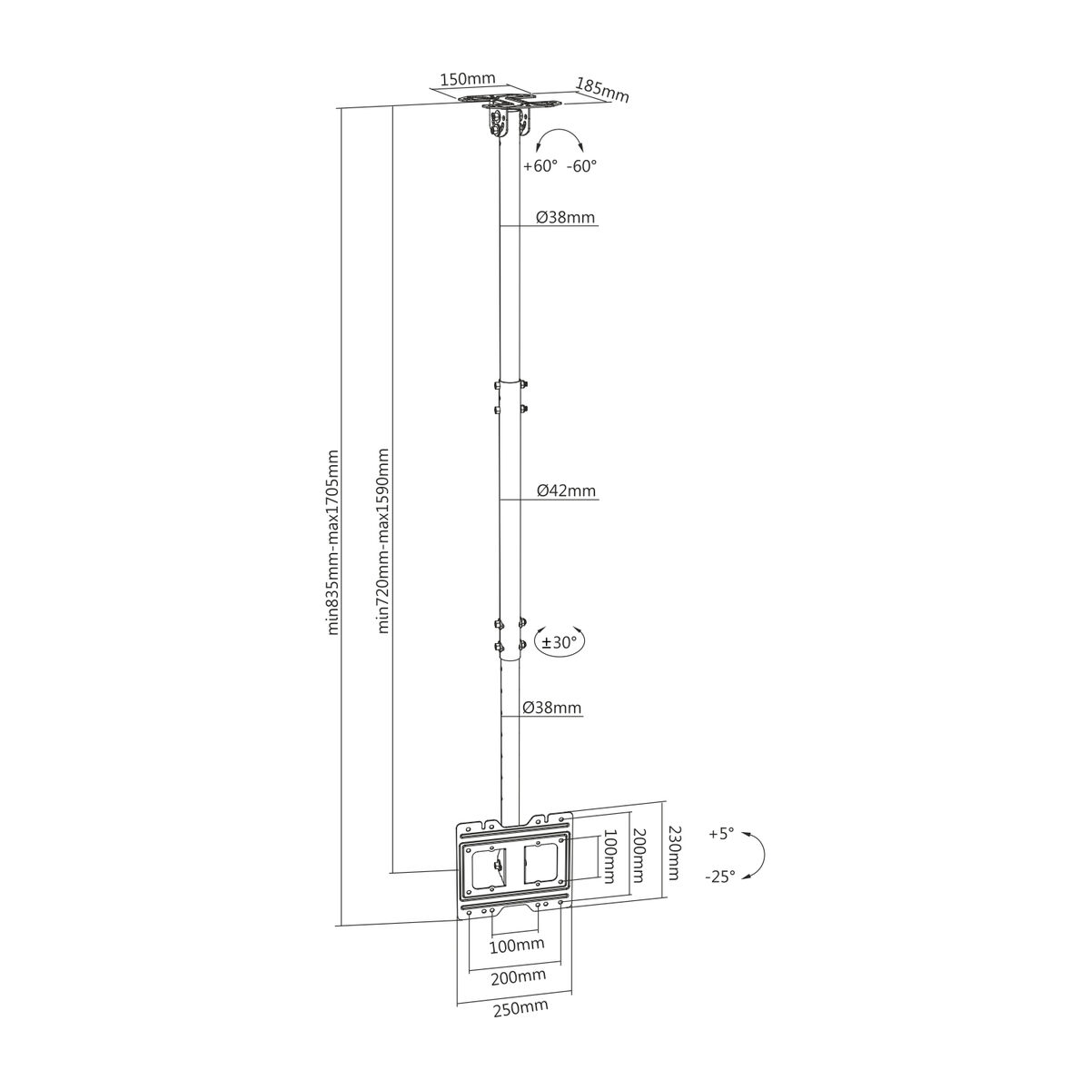 Подставка для ТВ Aisens CT43TSE-053 23-42 50 kg-5