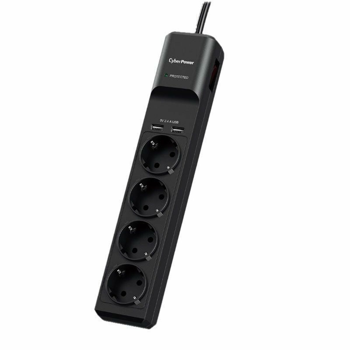 电插座单元,4个位置,带Cyber power P0420SUD0-DE断路器(1.8 m)