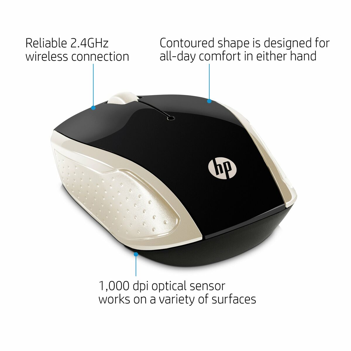 Мышь HP 200 (Silk Gold) Позолоченный-4