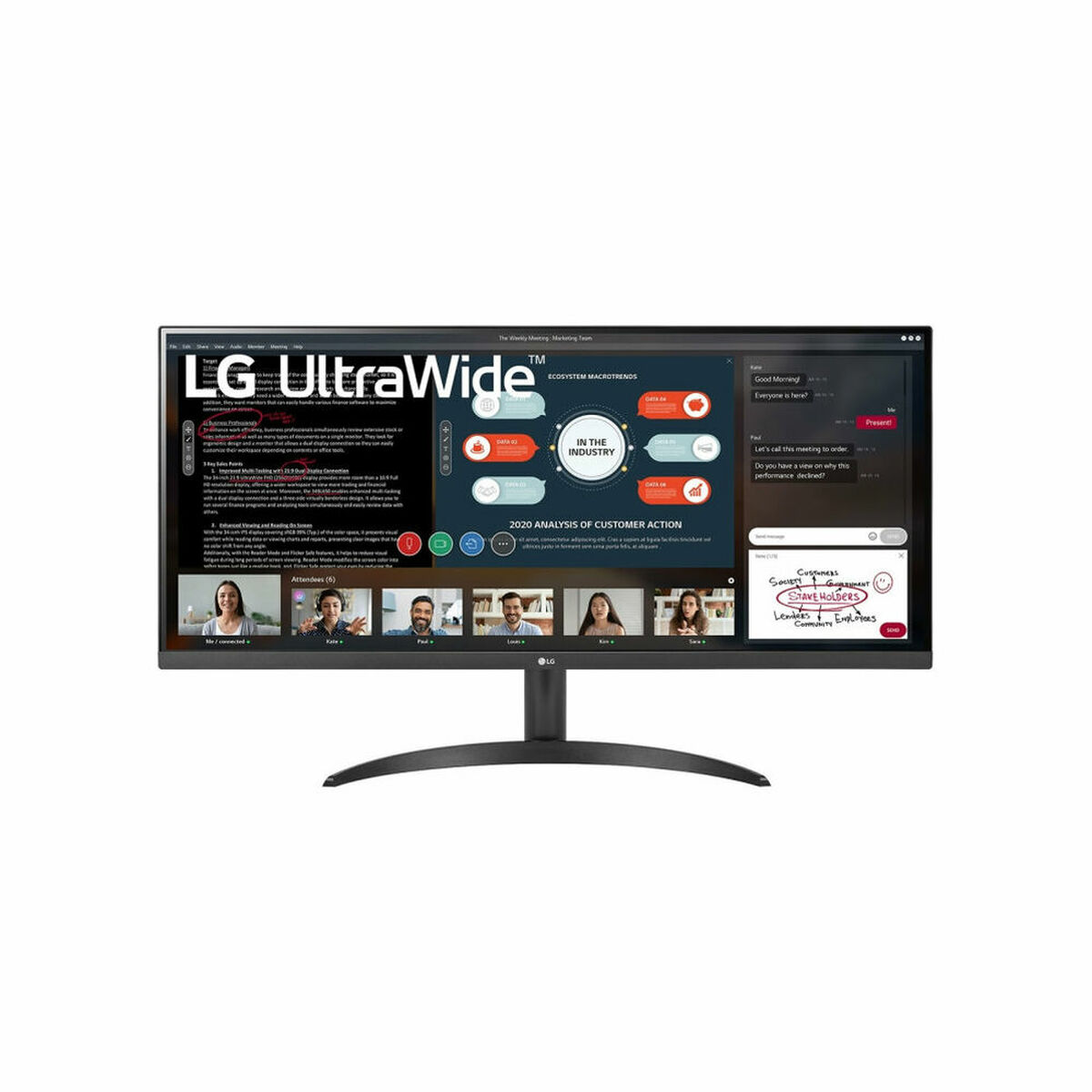 LG 34WP500-B UltraWide Full HD 34 75 Hz HDR10 Monitor