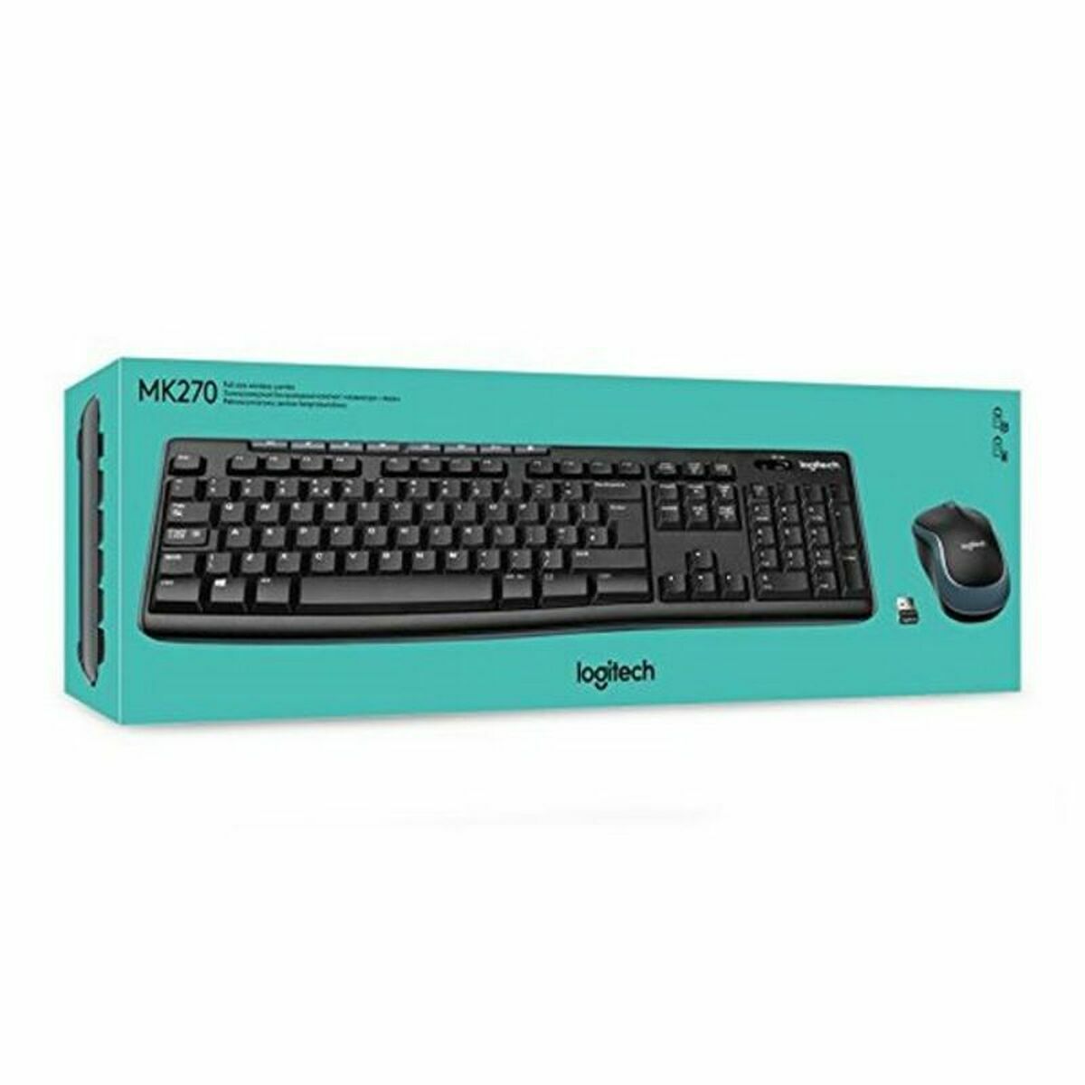 Клавиатура и беспроводная мышь Logitech 920-004513 Чёрный Испанская Qwerty QWERTY-8