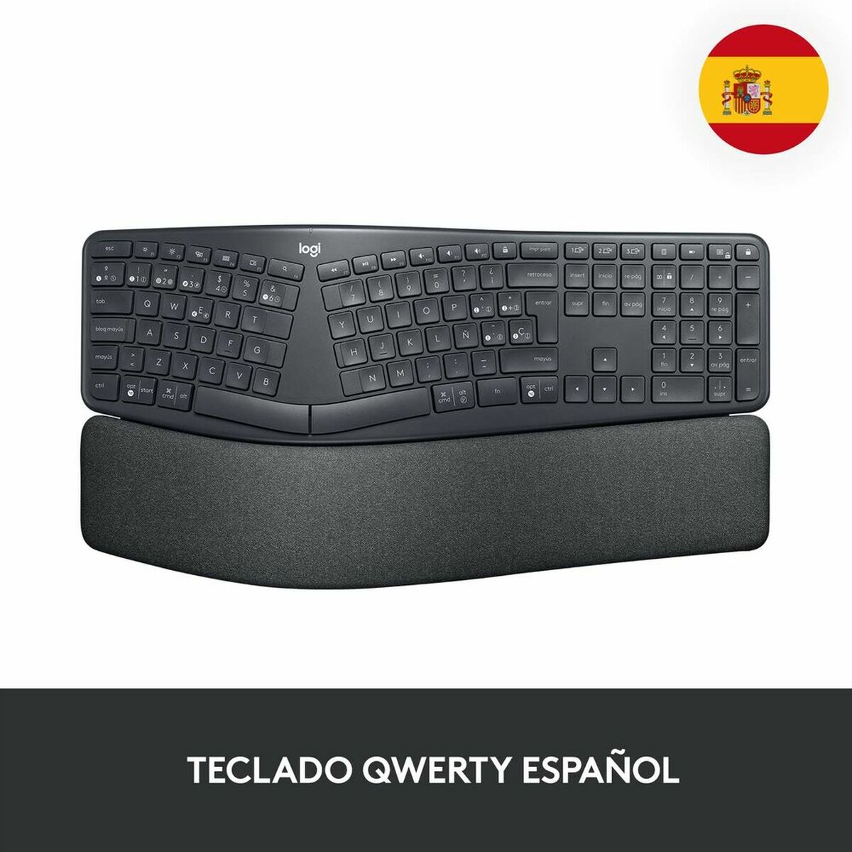 Клавиатура Logitech 920-010105 Чёрный Серый Графитовый Испанская Qwerty-7