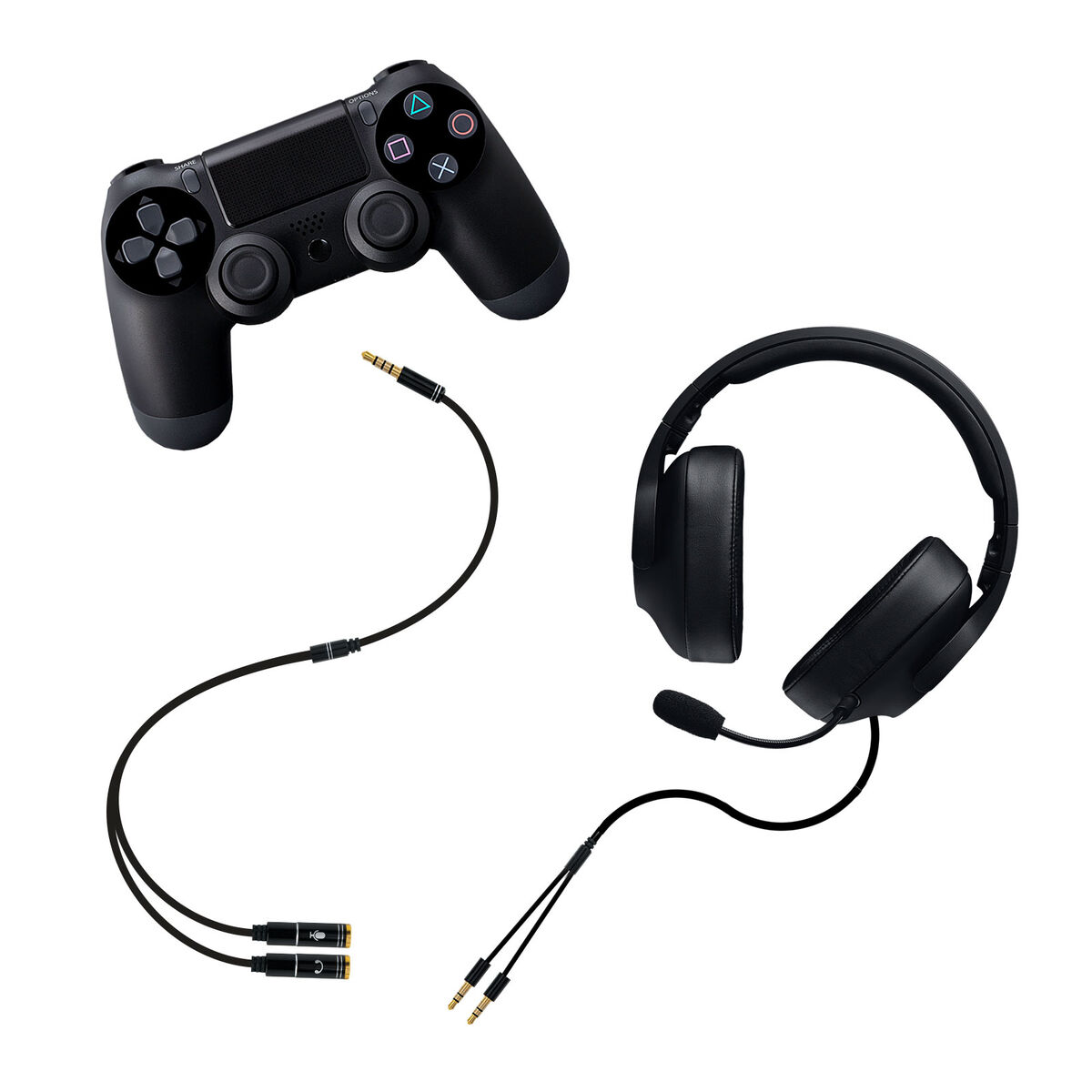 Jack audio cable (3.5 mm) NANOCABLE 10 separation cable. 24. 1202 30 cm Black-2