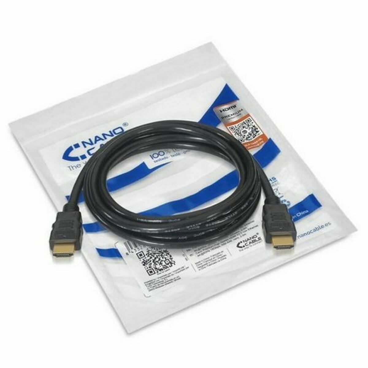 HDMI NANOCABLE 10 cable. 15. 3600 V2. 0 4K 0.5 m Black 50 cm-3