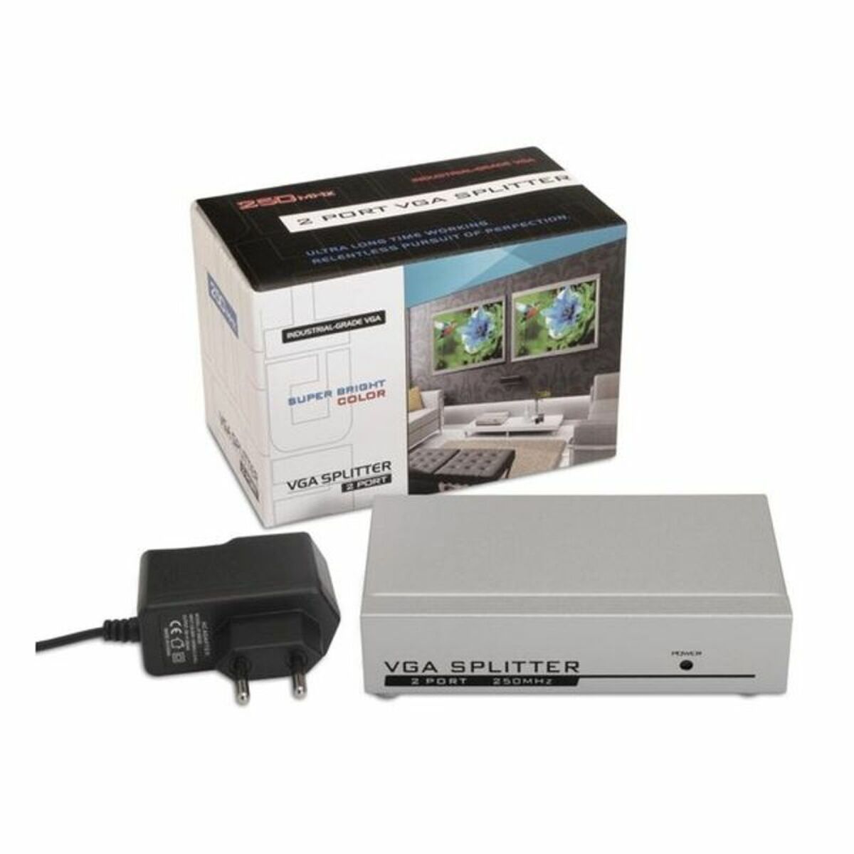 VGA switch with 2 NANOCABLE 10 ports. 25. 0002-3