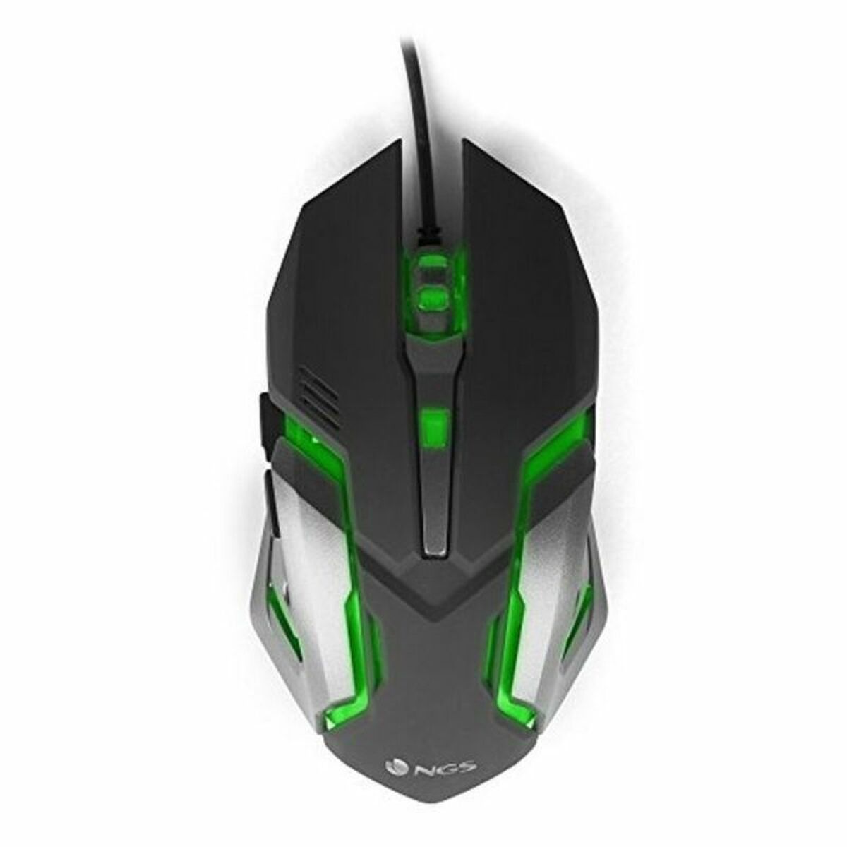 Игровая мышь со светодиодами NGS GMX-100 USB 2400 Черный/Серый-4