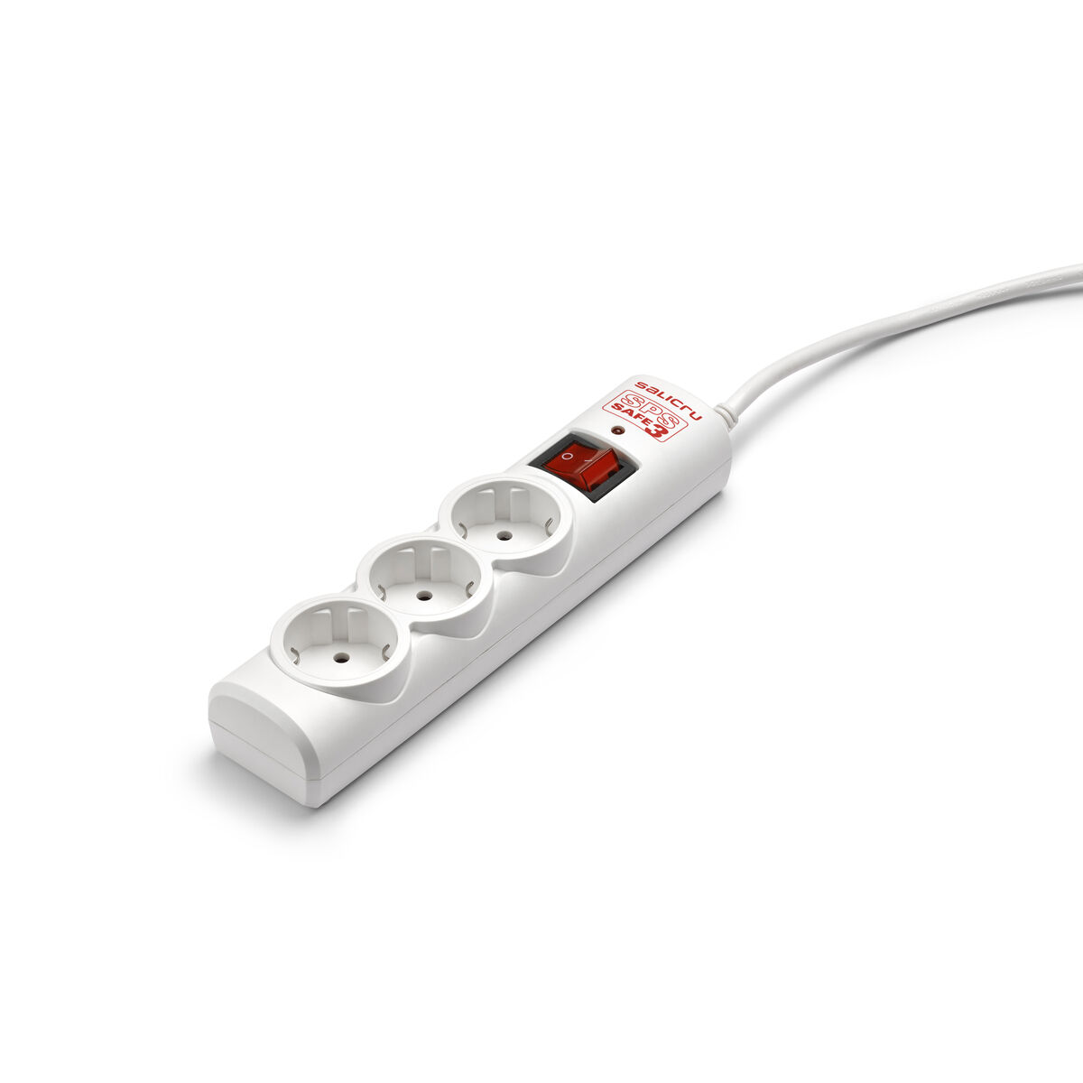 Блок электрических розеток, 3 позиций, Schuko, с выключателем Salicru SPS SAFE 3 (1,5 m)-3