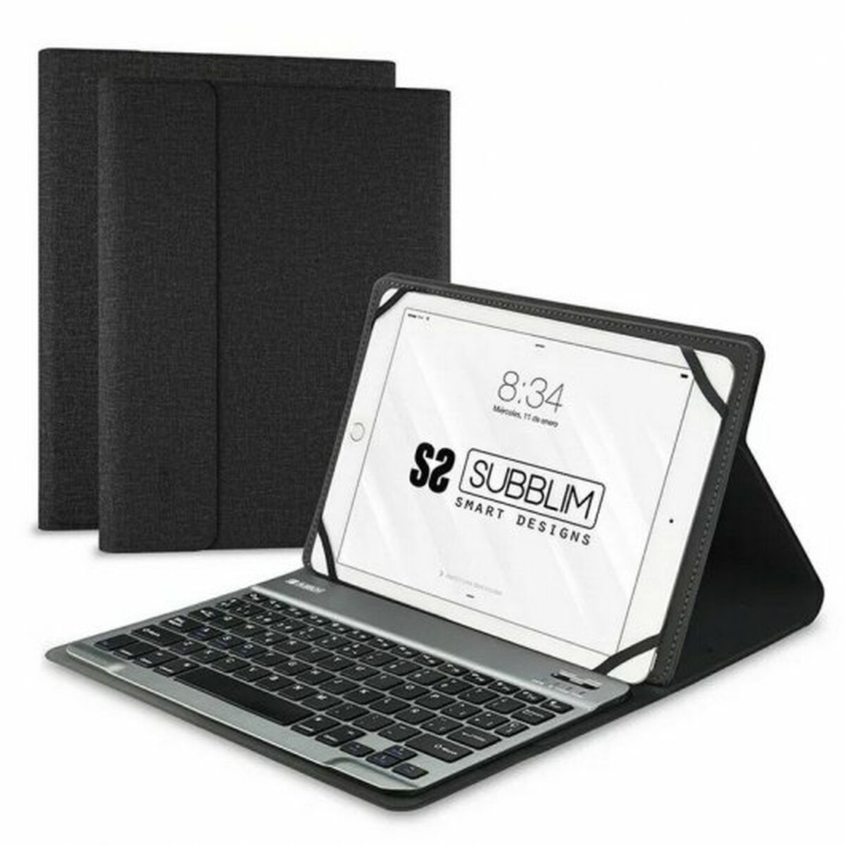 Чехол для планшета с клавиатурой Subblim SUB-KT2-BT0001 10.1 Чёрный Испанская Qwerty QWERTY Bluetooth-3
