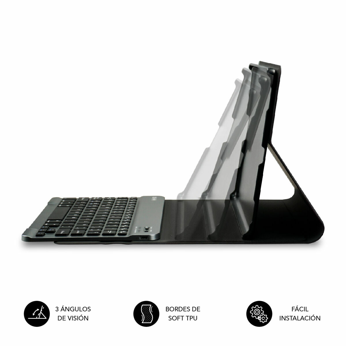 Чехол для планшета с клавиатурой Subblim SUBKT3-BTL300 Чёрный Испанская Qwerty QWERTY 10,6-4