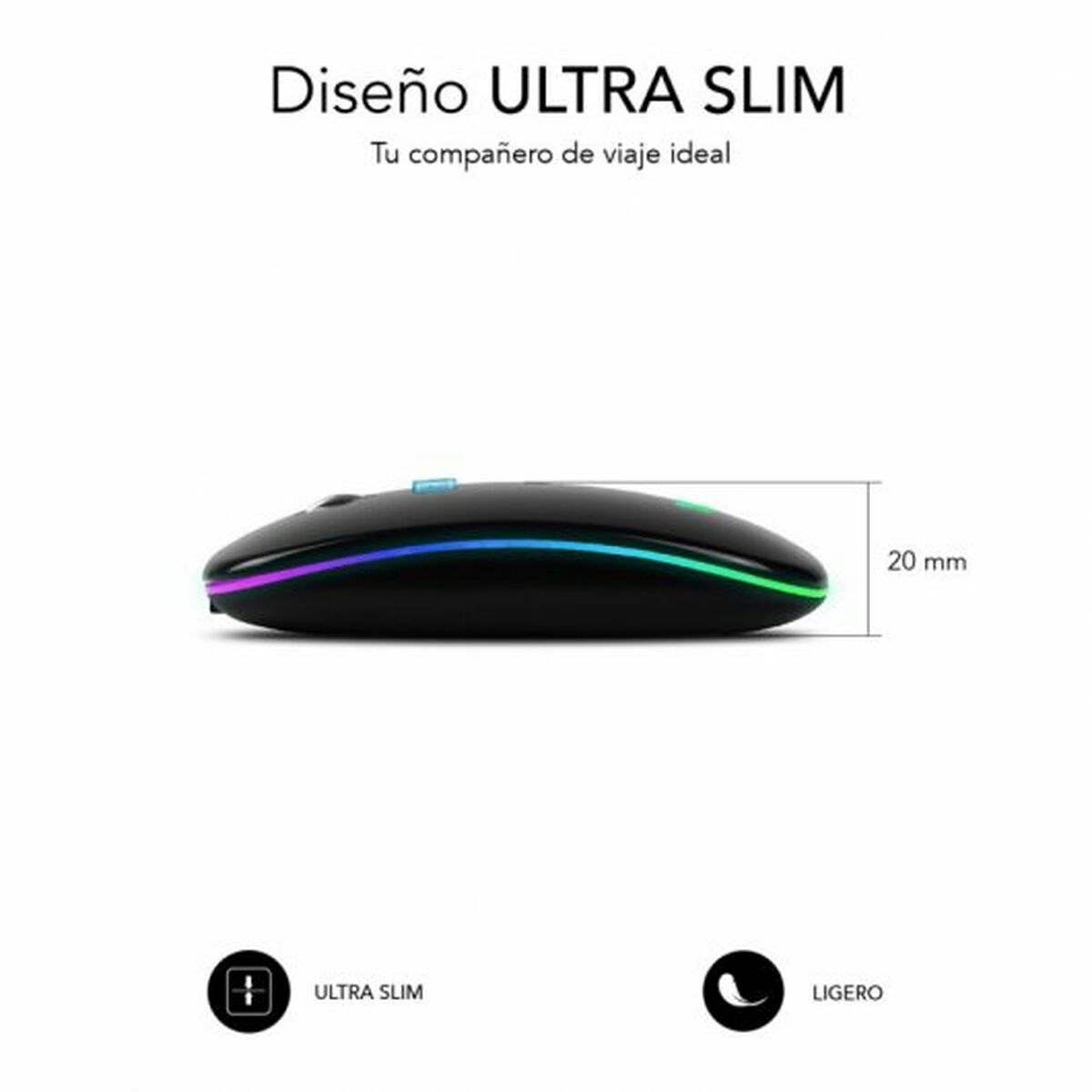 Мышь Subblim SUBMO-LDFLAT1 Чёрный 1600 dpi-5