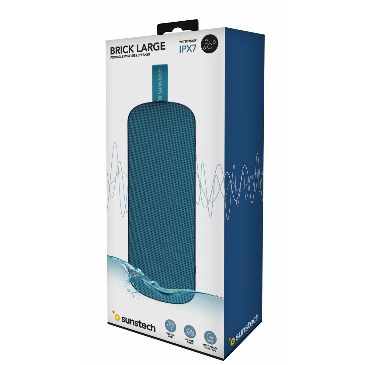Портативный Bluetooth-динамик Sunstech BRICKLARGEBL Синий 2100 W 4 W 10 W-5