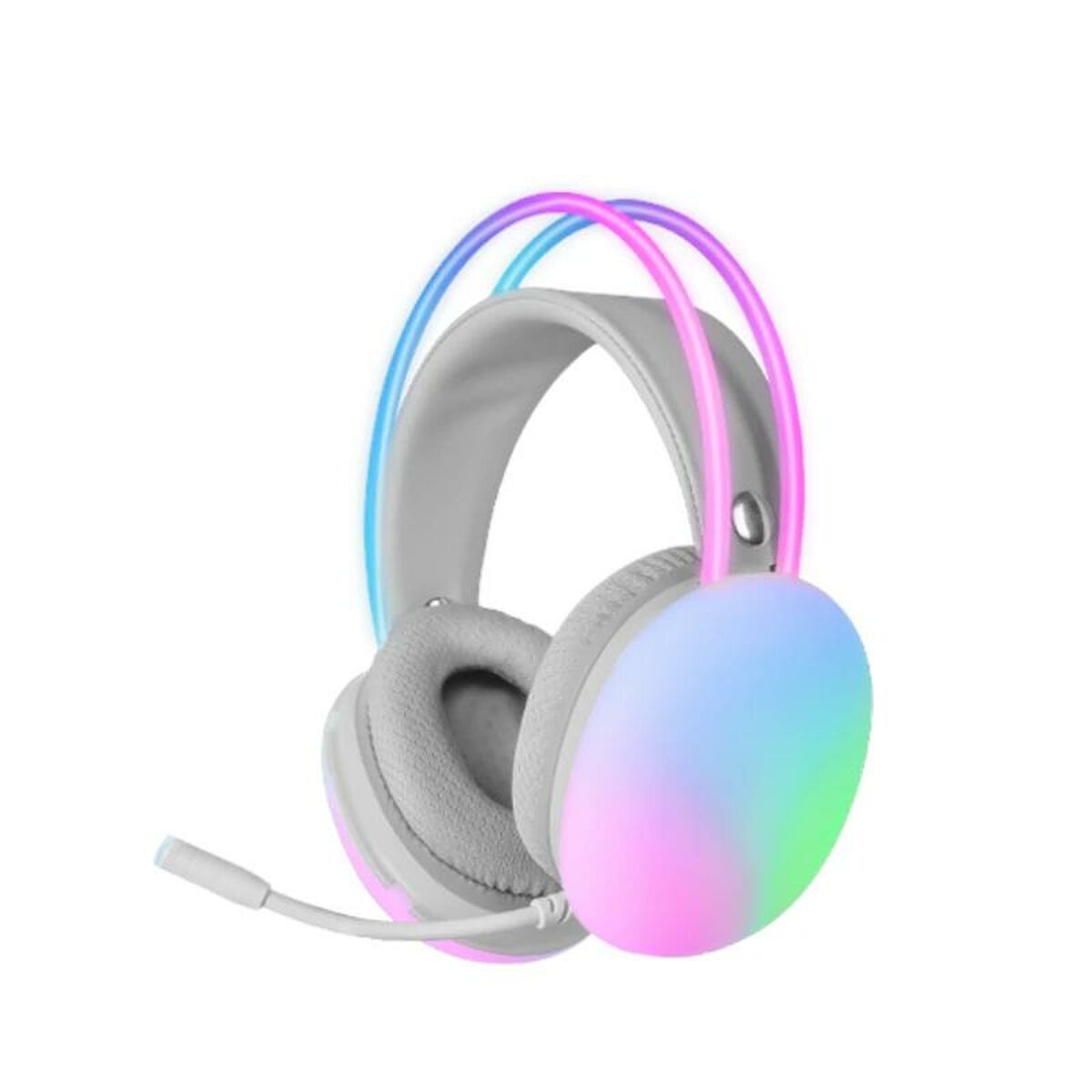 Наушники с микрофоном Mars Gaming MHGLOW Белый RGB-2