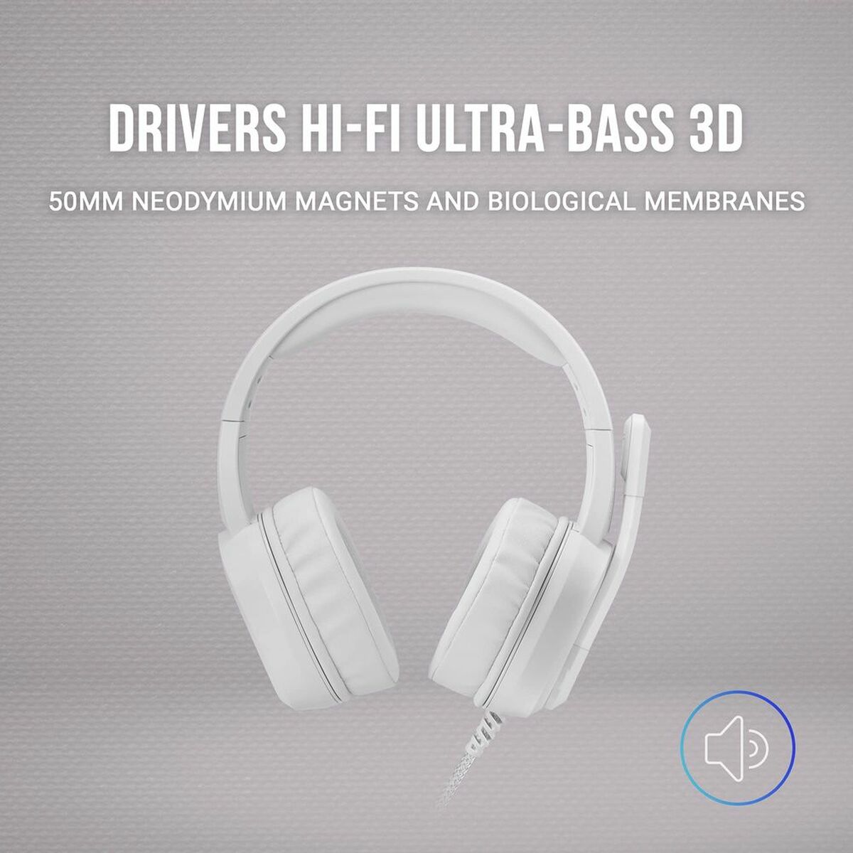 Mars Gaming Microphone Earphone MH320W LED RGB Stereo Gray-2