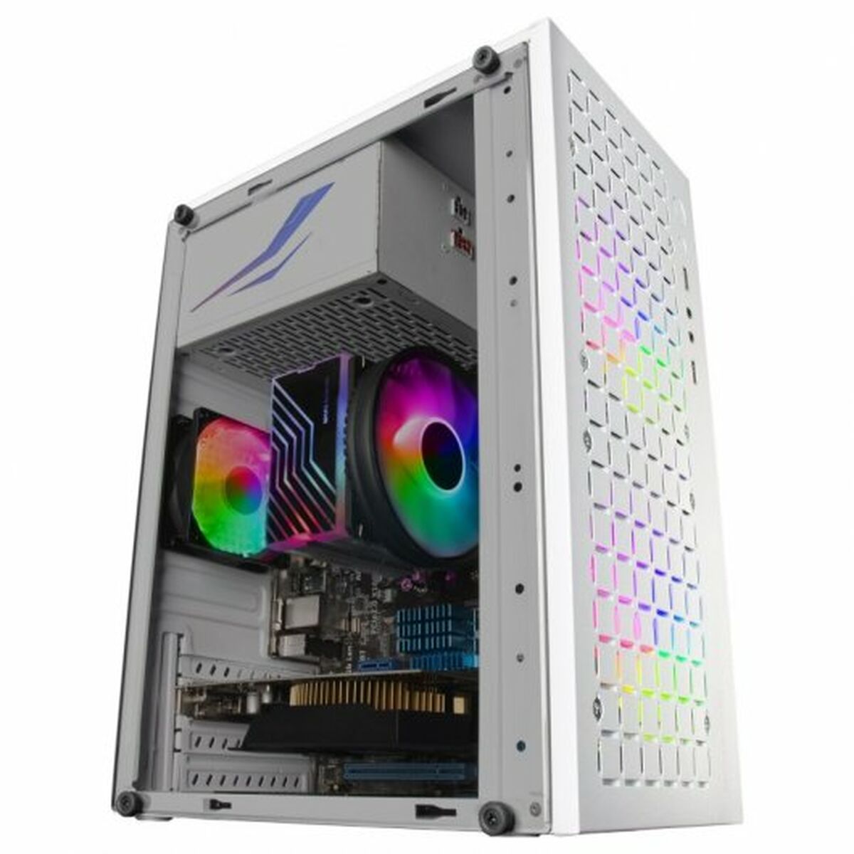 Блок полубашня ATX Galileo Mars Gaming MCCOREW Белый Чёрный-2