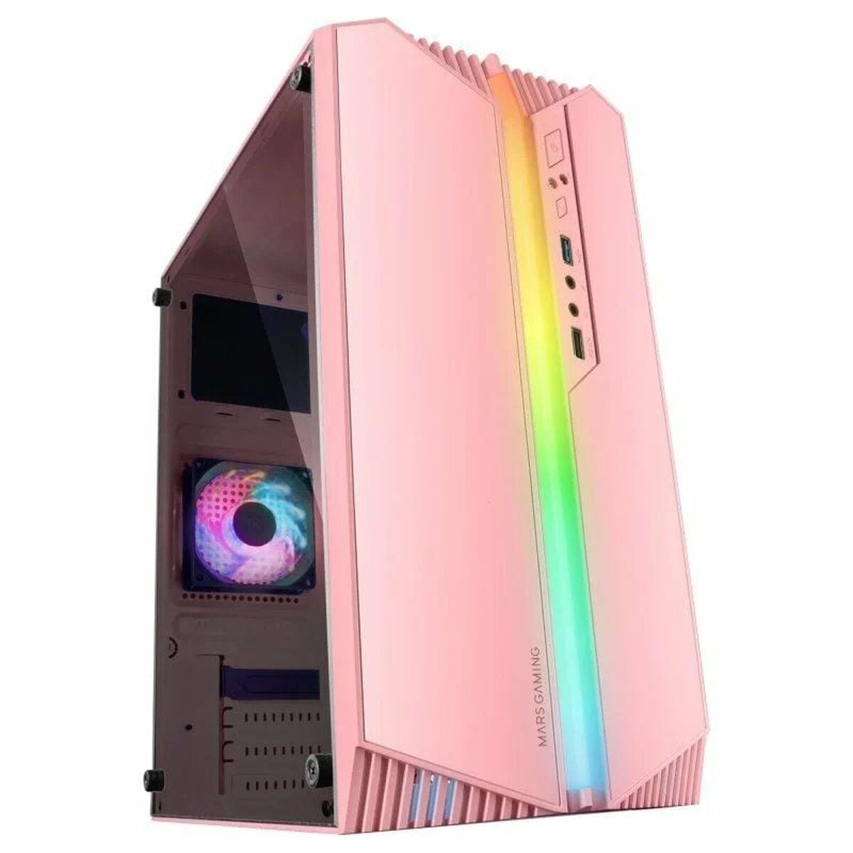 Блок полубашня ATX Galileo Mars Gaming MC-S1 Чёрный Розовый-2