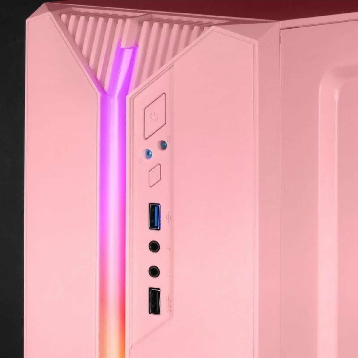 Блок полубашня ATX Galileo Mars Gaming MC-S1 Чёрный Розовый-3