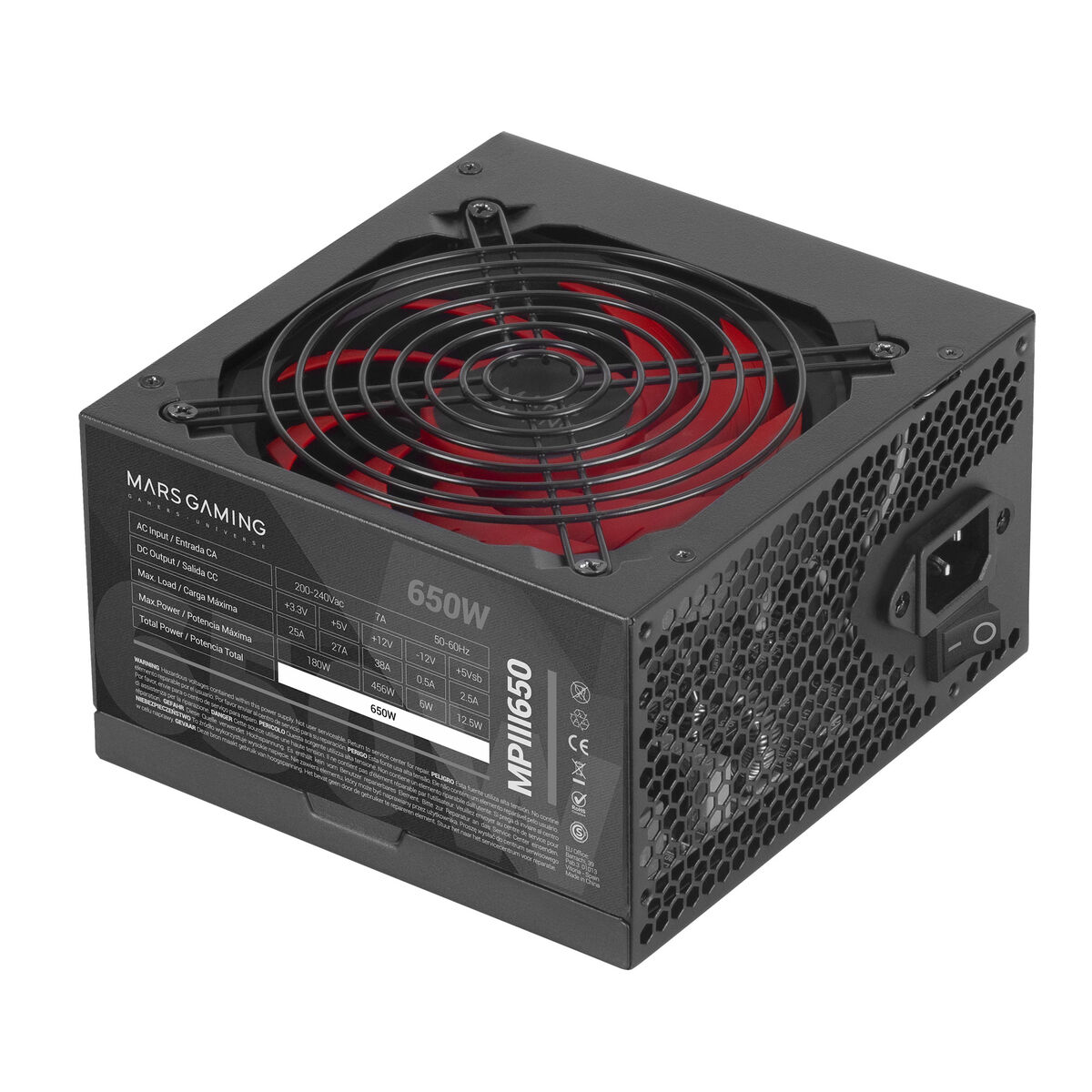 Источник питания Mars Gaming MPIII650 ATX 650 W CE - RoHS-2