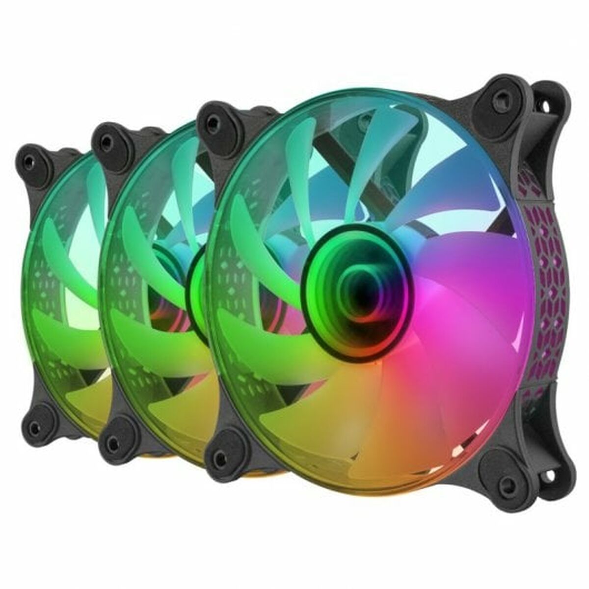 Охлаждающее основание для ноутбука Mars Gaming MF3DKIT Ø 12 cm (3 штук)-4