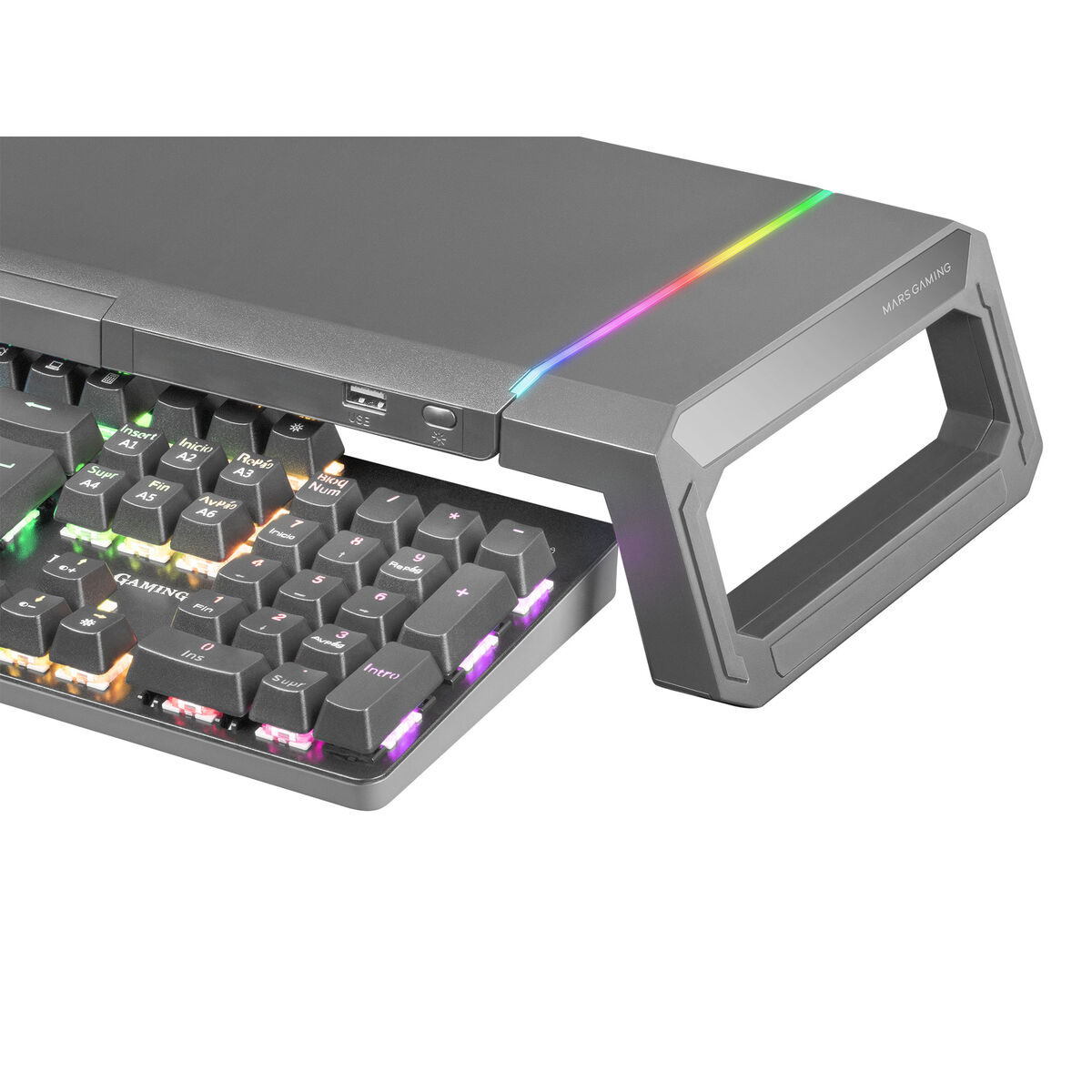 Настольная подставка для экрана Mars Gaming MGSONE Чёрный LED RGB (1 штук)-3