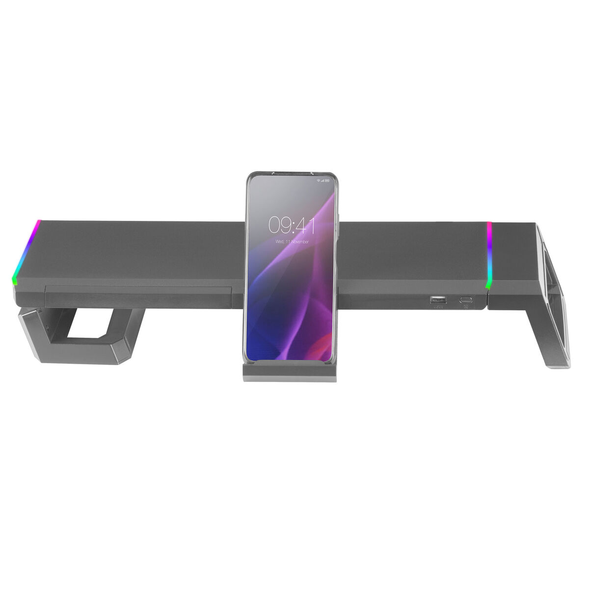 Настольная подставка для экрана Mars Gaming MGSONE Чёрный LED RGB (1 штук)-4