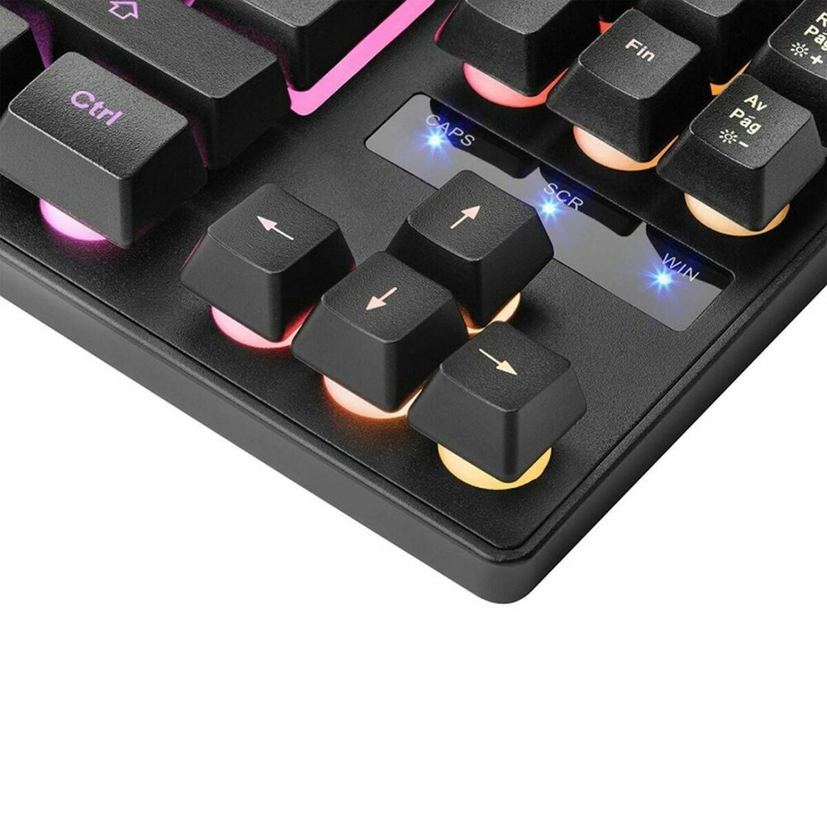 Игровая клавиатура Gaming Mars Gaming MKTKLES Испанская Qwerty Чёрный LED RGB-4