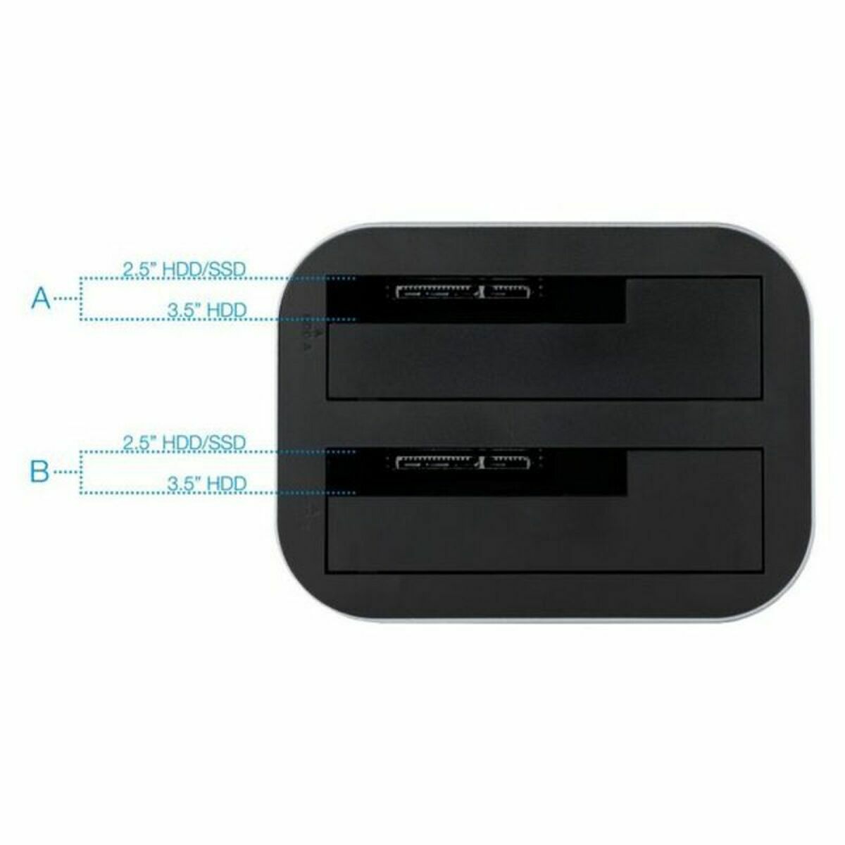 Dock Station Dual TooQ TQDS-805G 2.5-3.5 HDD/SSD SATA USB 3.0-2