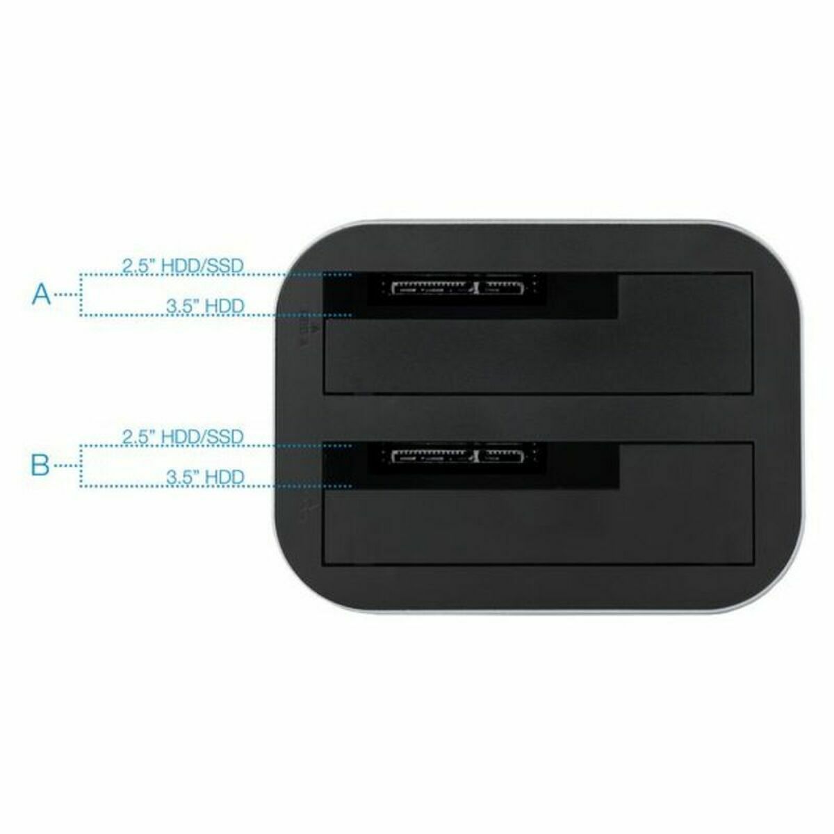 Dock Station Dual TooQ TQDS-805G 2.5-3.5 HDD/SSD SATA USB 3.0-6