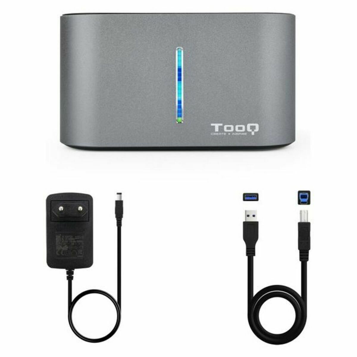 Dock Station Dual TooQ TQDS-805G 2.5-3.5 HDD/SSD SATA USB 3.0-7