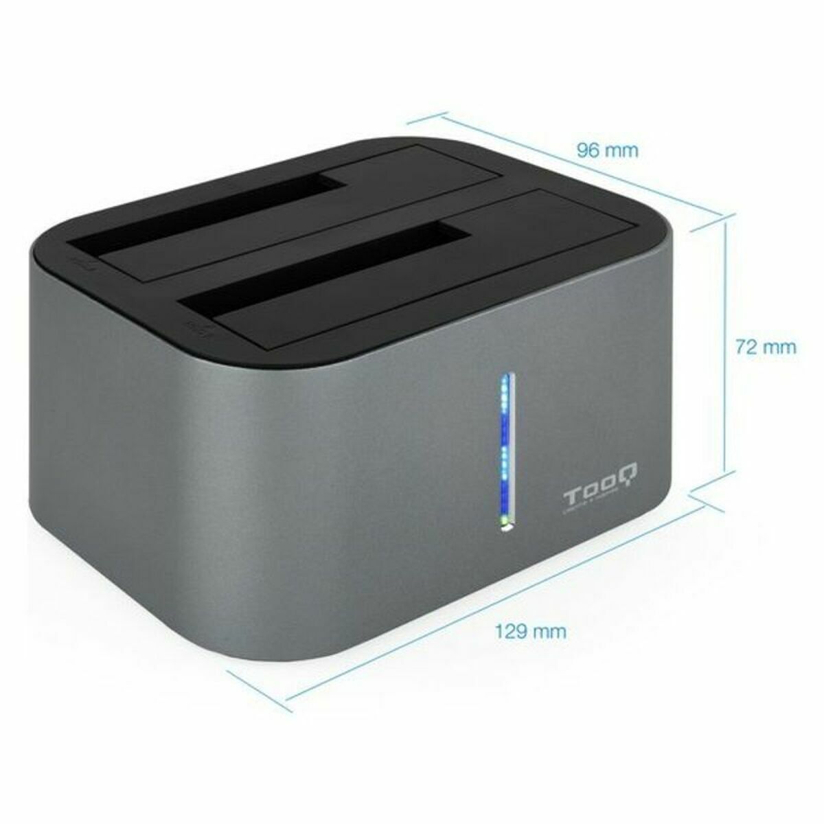 Dock Station Dual TooQ TQDS-805G 2.5-3.5 HDD/SSD SATA USB 3.0-8