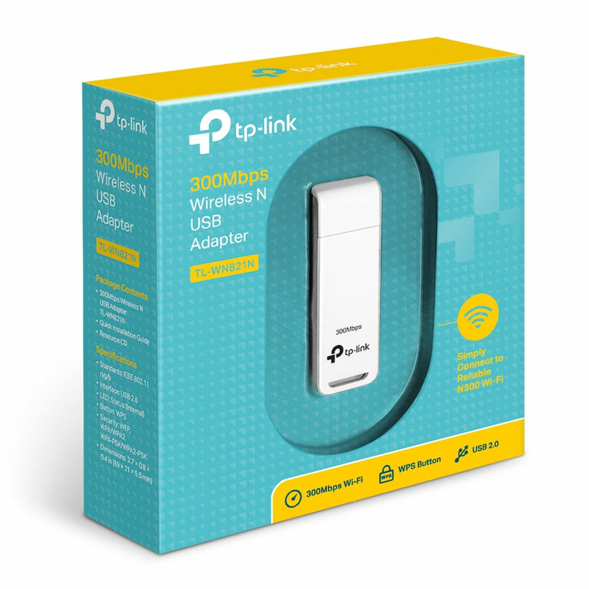 Сетевой адаптер TP-Link TL-WN821N 300 Mbit/s Белый-3