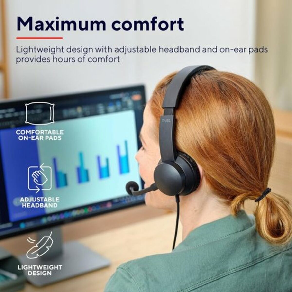 Наушники с микрофоном Trust 25087 Чёрный-7