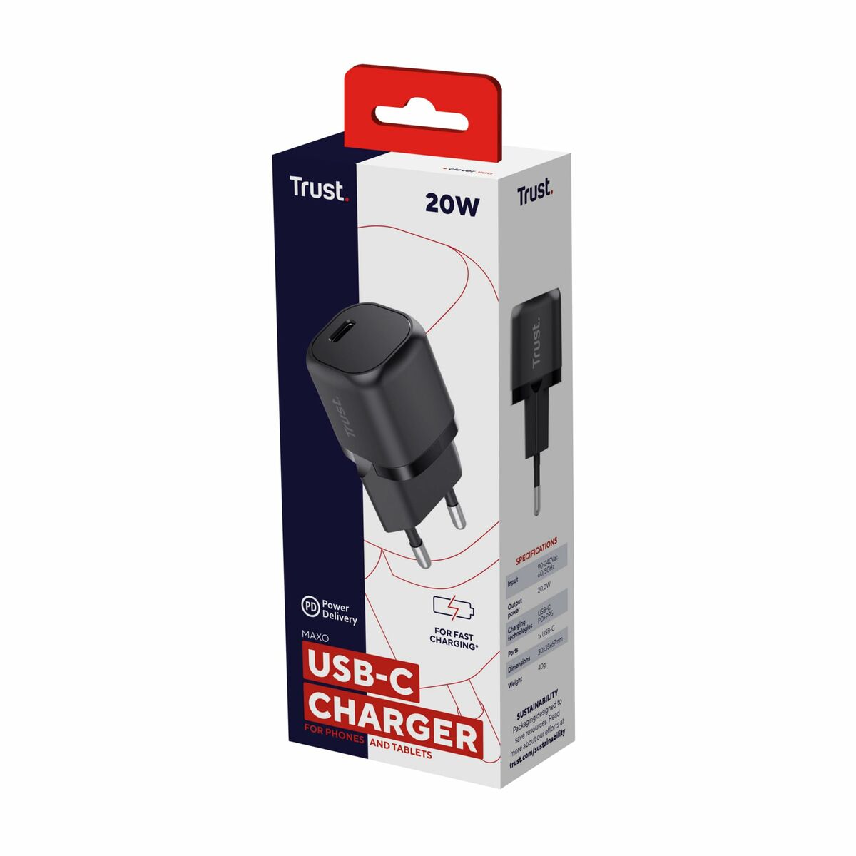 Network charger Trust 25174 20 W Black (1 piece)-6