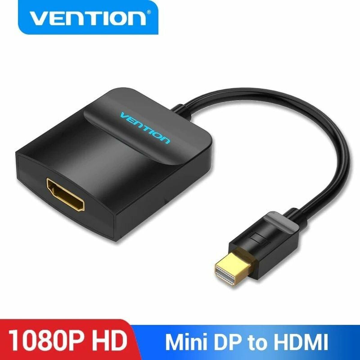 Кабель DisplayPort Mini на HDMI Vention HBCBB 10 cm Чёрный-2