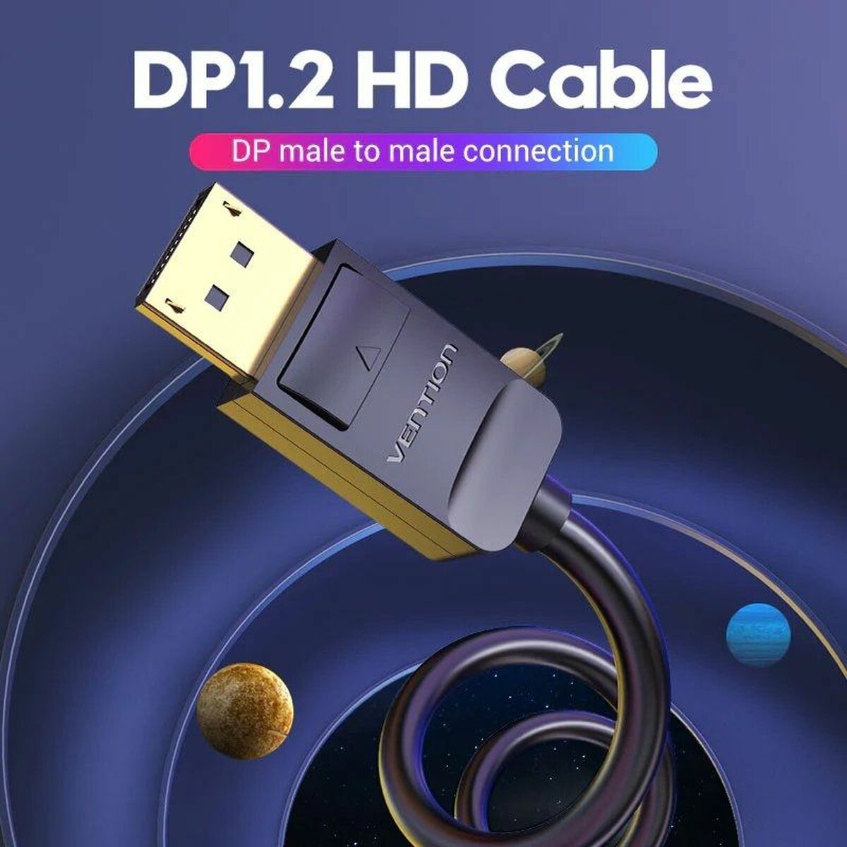 Cable Displayport Vention HACBI Black 3 m-2