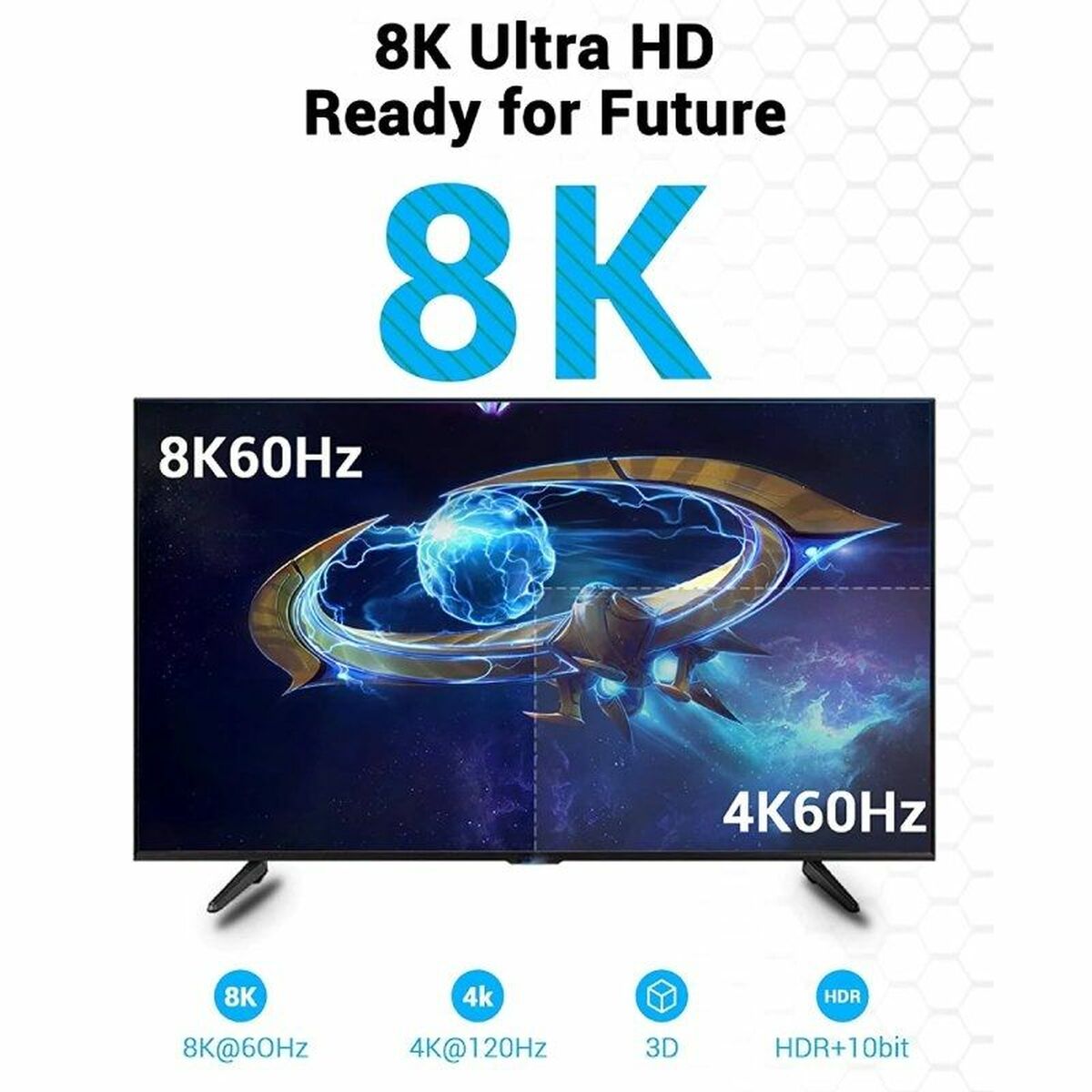 Кабель HDMI Vention AANBF 1 m Чёрный-3