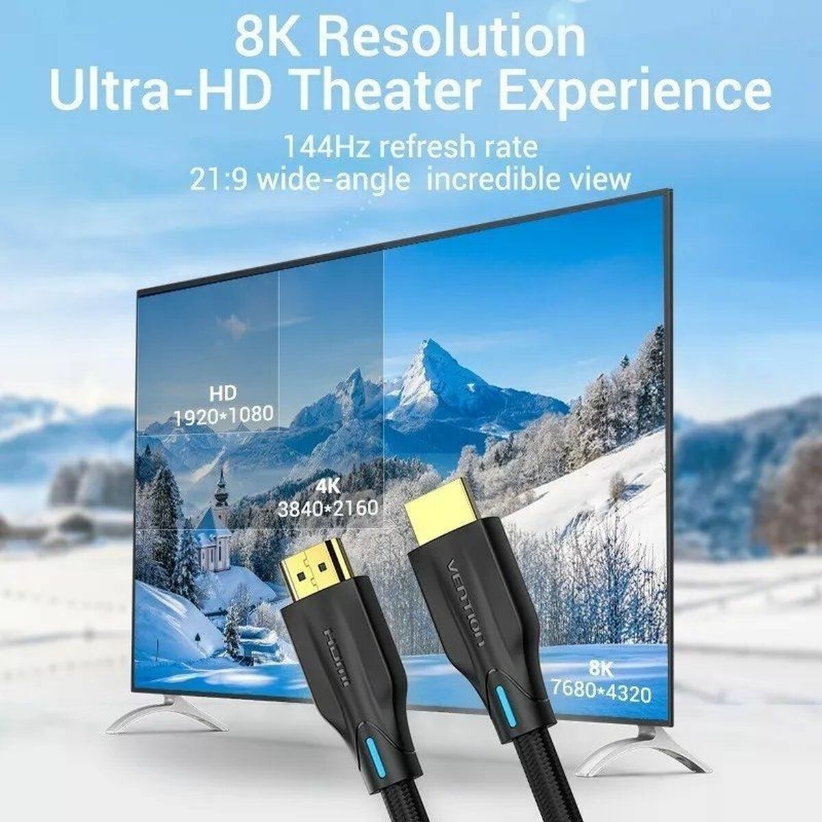 Кабель HDMI Vention AAUBH 2 m Чёрный-2