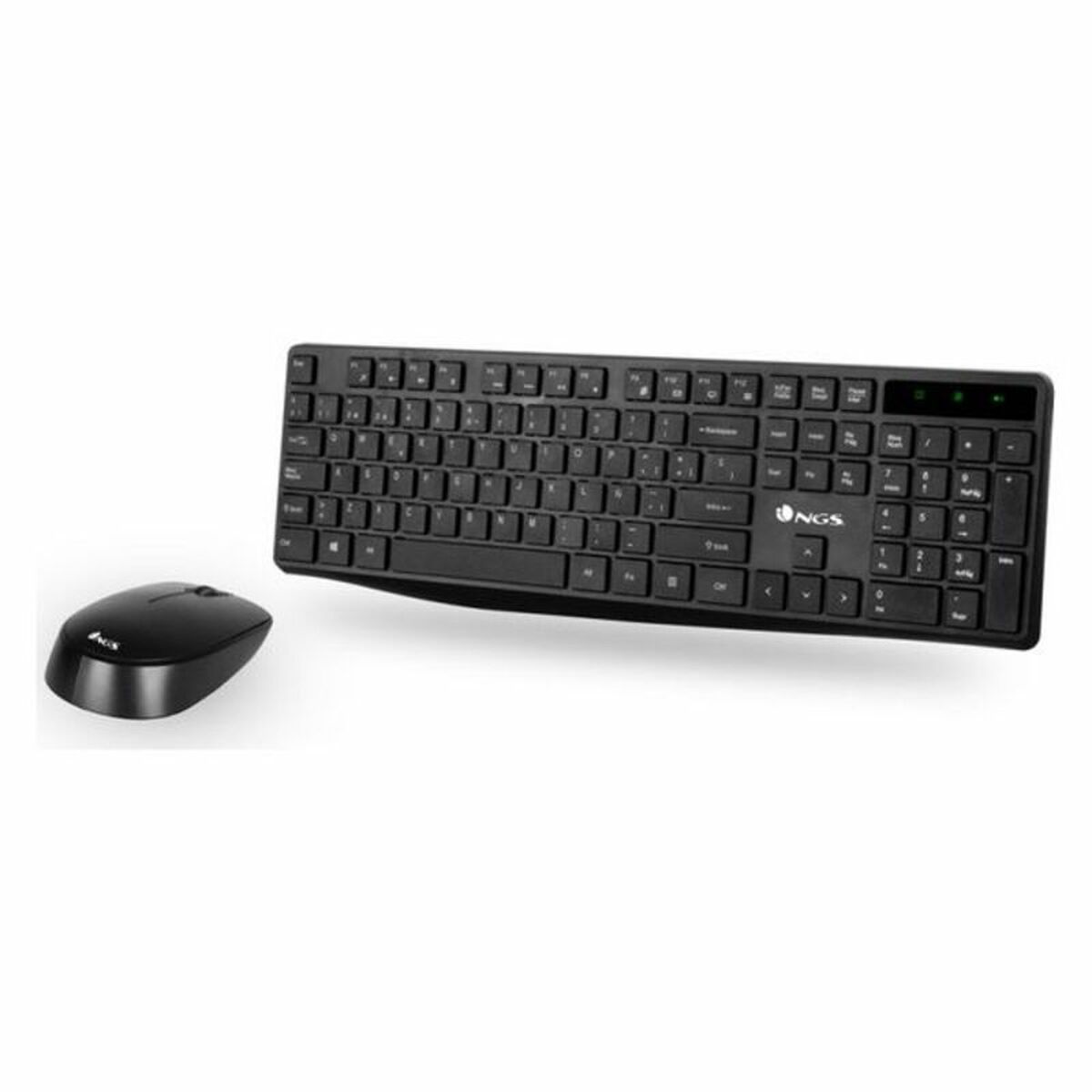 Клавиатура и беспроводная мышь NGS NGSWIRELESSSETALLUREKIT 1200 dpi 2.4 GHz Чёрный-2
