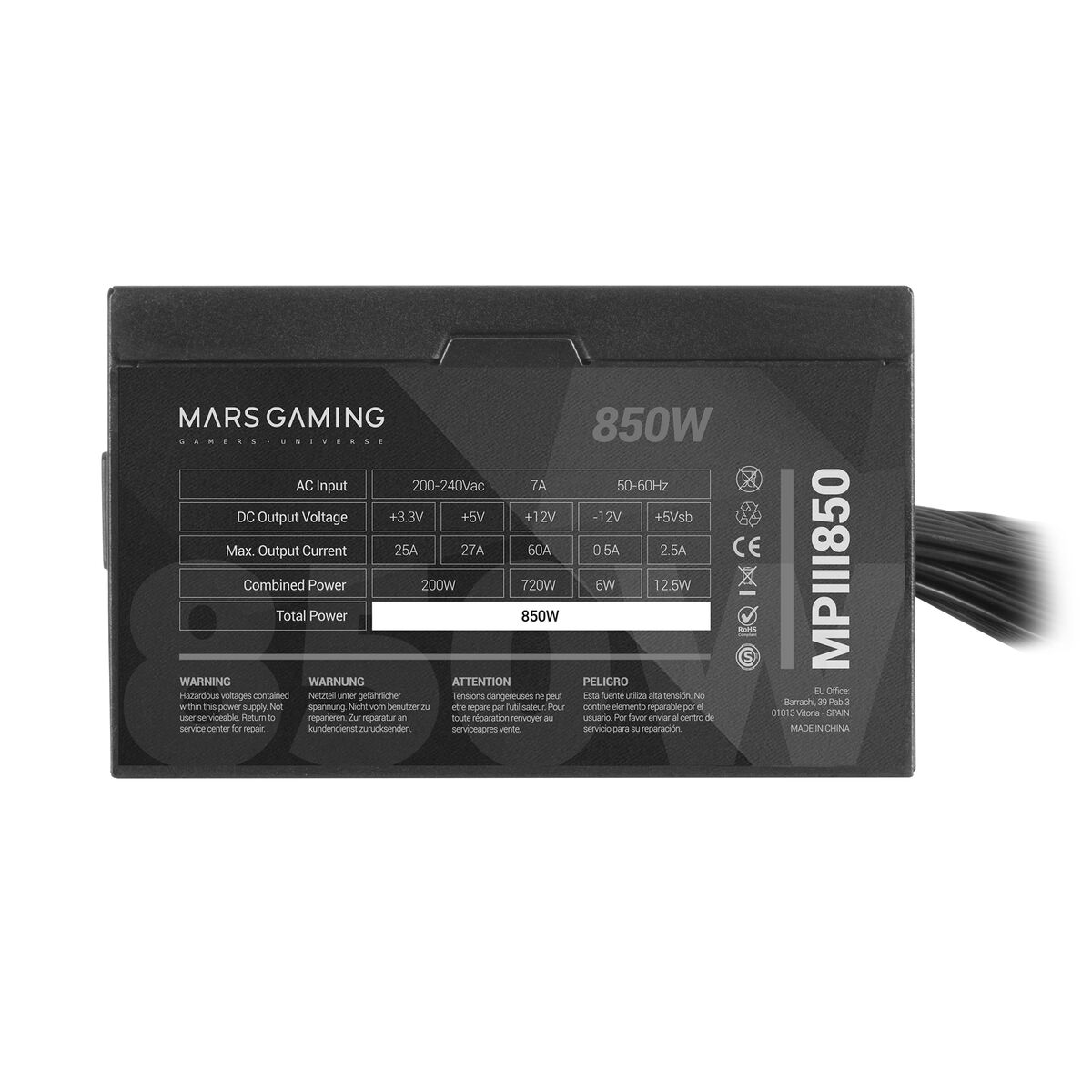 Источник питания Mars Gaming MPIII850 ATX 850 W-2