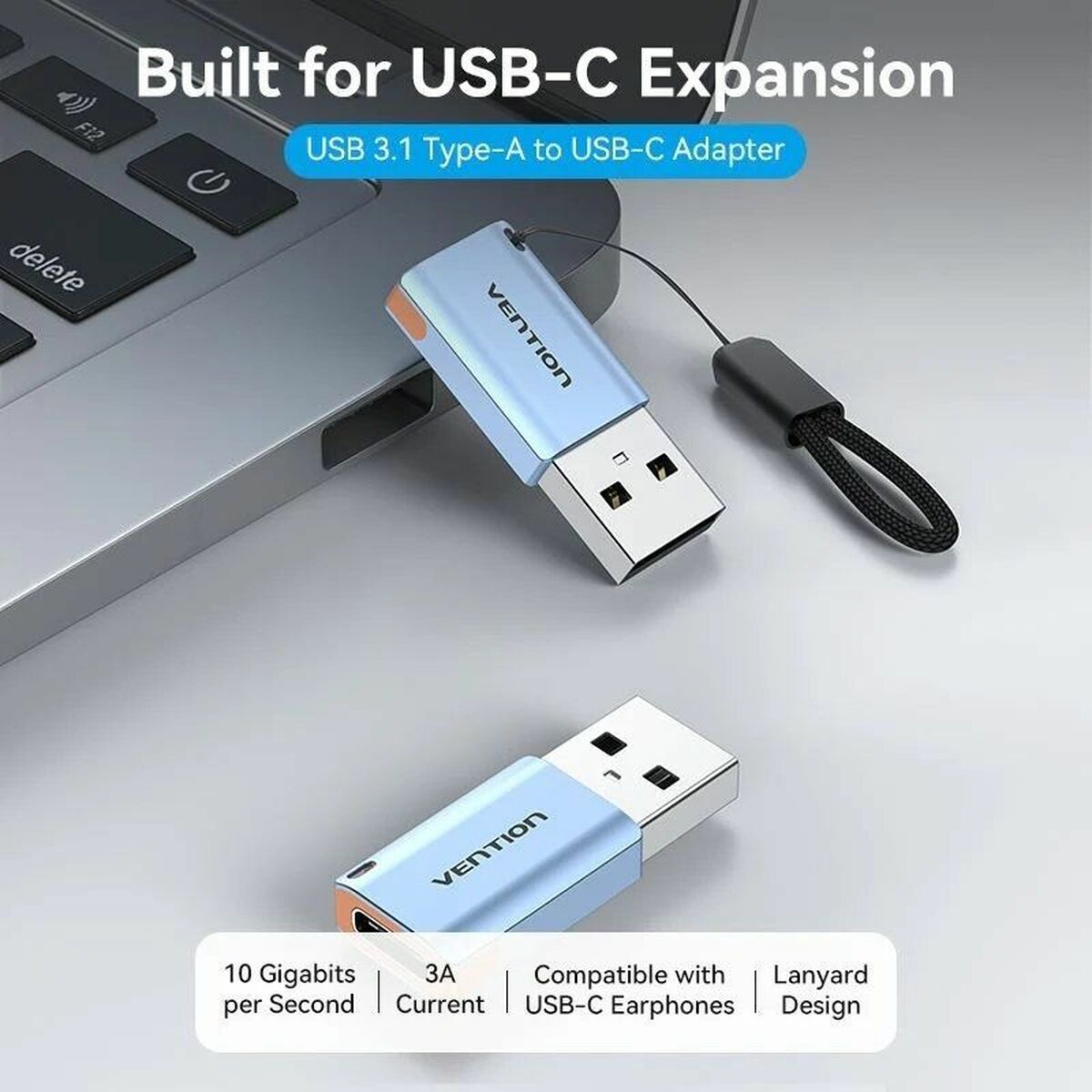 Адаптер USB - USB-C Vention CUAH0-2